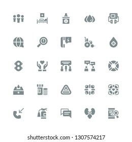 help icon set. Collection of 25 filled help icons included Chatting, Kidneys, Chat, Extinguisher, Phone call, Lifebuoy, Lifesaver, Flood, Vitamins, Donation, Give love, Floats