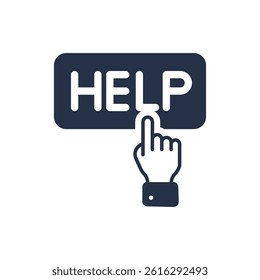 Help icon. Solid glyph series icon