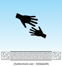 Help icon, vector illustration. Flat design style