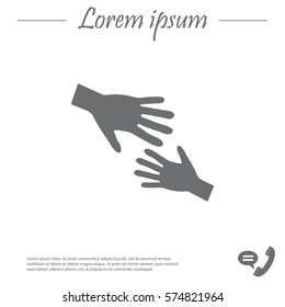 Help icon, vector illustration. Flat design style