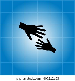 Help icon, vector illustration. Flat design style