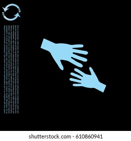 Help icon, vector illustration. Flat design style