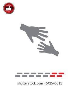 Help icon, vector illustration. Flat design style