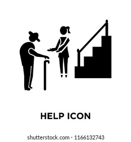 help icon vector isolated on white background, help transparent sign