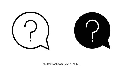 Help Icon vector. liner and flat style icons set.