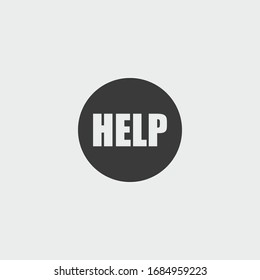 help icon. help vector on gray background