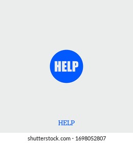 help icon. help vector on gray background