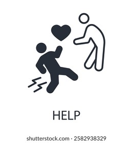 help icon. vector.Editable stroke.linear style sign for use web design,logo.Symbol illustration.