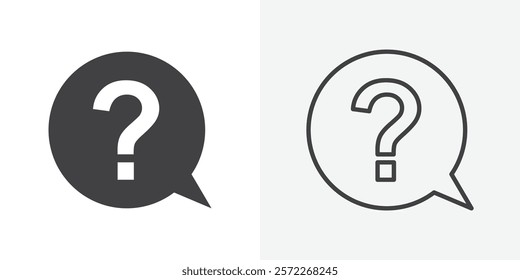 Help icons. flat and line style set