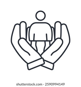 help icons isolated on White Background. Flat style design
