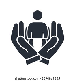 help icons isolated on White Background. Flat style design
