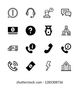 help icons set with customer, chat and customer service vector set