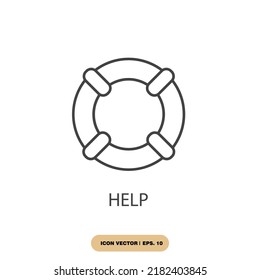 help icons  symbol vector elements for infographic web
