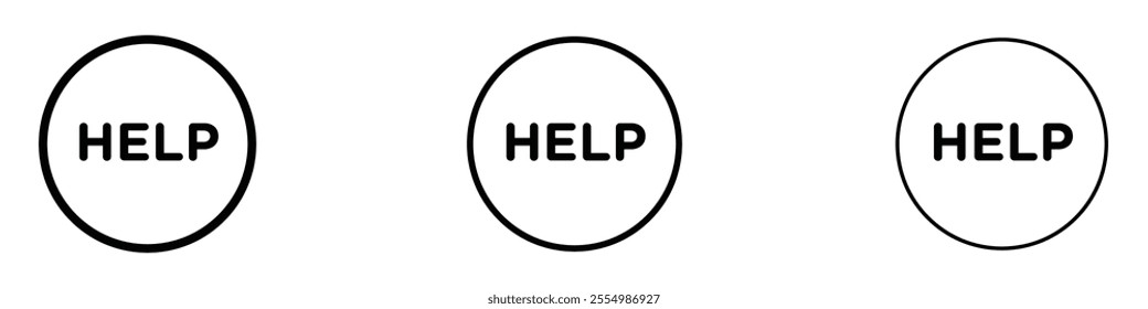 Help icons in tree different stroke sizes