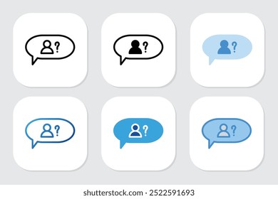 Iconos de ayuda con varios estilos de diseño