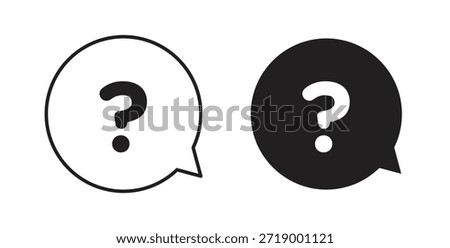 Help icons, vector symbols. filled flat sign