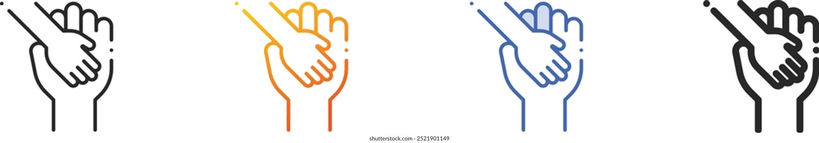 help icon.Thin Linear, Gradient, Blue Stroke and bold Style Design Isolated On White Background