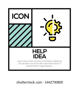 HELP IDEA AND ILLUSTRATION ICON CONCEPT