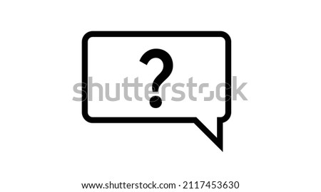Help or Info Icon. Vector isolated illustration of a talk bubble icon with a question mark sign