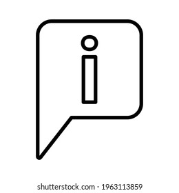 Hilfe, Informationen, Information, Symbol der Informationszeile. Rahmenvektor.