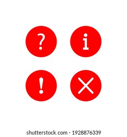 Ayuda, información, símbolo de atención o icono aislados en fondo blanco, elemento de plantilla web, material de aplicación móvil, interfaz de usuario, UX. ilustración vectorial