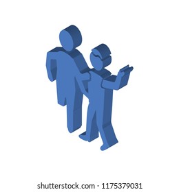 Help isometric left top view 3D icon