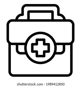 Help kit icon. Outline Help kit vector icon for web design isolated on white background