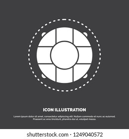 Help, life, lifebuoy, lifesaver, preserver Icon. glyph vector symbol for UI and UX, website or mobile application