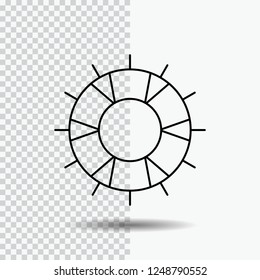 help, lifebuoy, lifesaver, save, support Line Icon on Transparent Background. Black Icon Vector Illustration