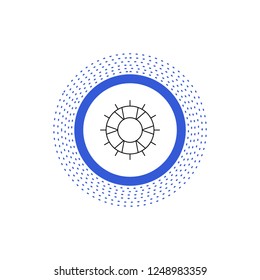 help, lifebuoy, lifesaver, save, support Line Icon. Vector isolated illustration