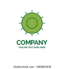 help, lifebuoy, lifesaver, save, support Flat Business Logo template. Creative Green Brand Name Design.