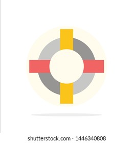 Help, Lifesaver, Support Abstract Circle Background Flat color Icon