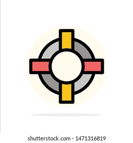 Help, Lifesaver, Support Abstract Circle Background Flat color Icon. Vector Icon Template background