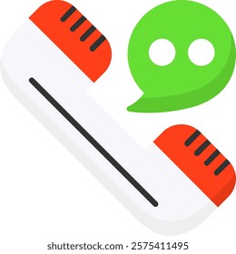 Help line Flat Style Icon Design