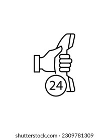 icono de línea de ayuda, icono de mejor línea vectorial.