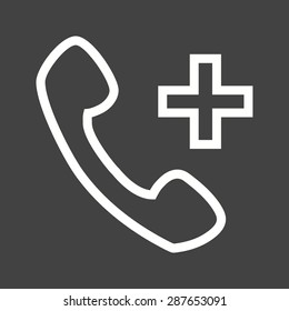 Help line, phone, telephone icon vector image. Can also be used for healthcare and medical. Suitable for mobile apps, web apps and print media.