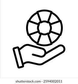 Help Line Vector Illustration On White Background.