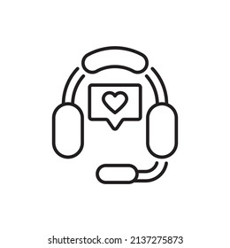 Hilfe Linie Vector Outline Icon Design Illustration. EPS10-Datei auf weißem Hintergrund