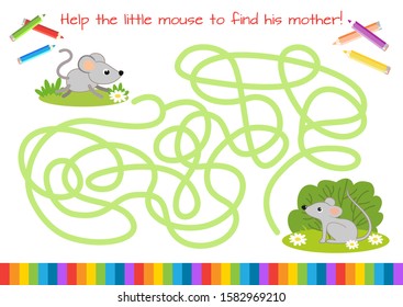 Help Little Calf Find Mom Educational Stock Vector (Royalty Free ...