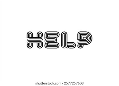 Help Logo Minimilistic Elegant Sleek Design Logo Vector Template 