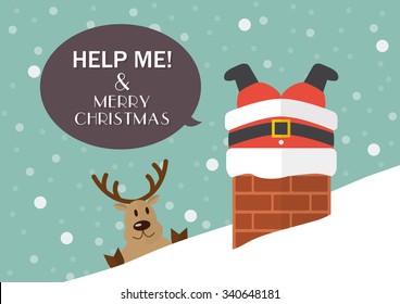 Help me and Merry Christmas. greeting card