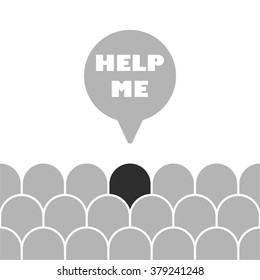 HELP ME Message bubble