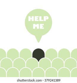 HELP ME Message bubble
