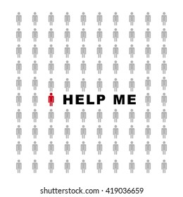 HELP ME Message bubble.