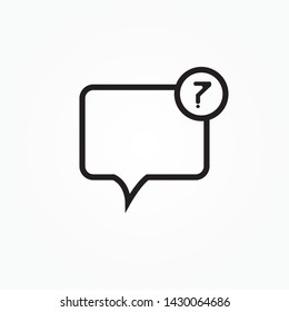 help message outline single icon. 