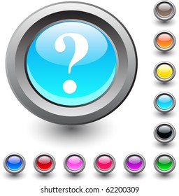 Help  metallic vibrant round icon.