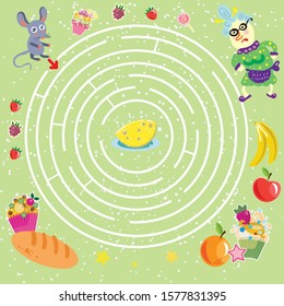 Help mouse find a way to the cheese. Educational game for children.