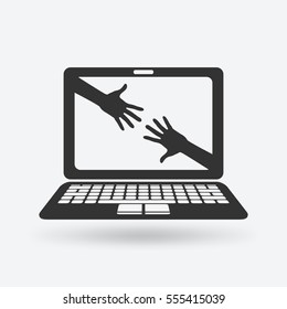 help online concept. vector illustration - eps 10