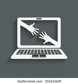 help online concept. vector illustration - eps 10