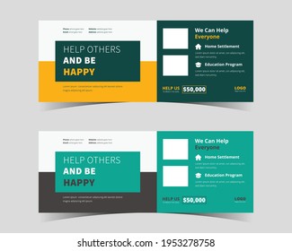Help Other And be happy Banner, charity social media cover, banner, thumbnail